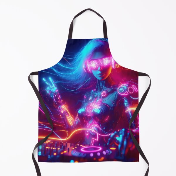 Item preview, Neon Girl DJ designed and sold by Vibranta Studio.