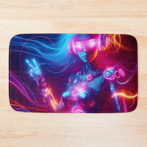 Item preview, Neon Girl DJ designed and sold by Vibranta Studio.