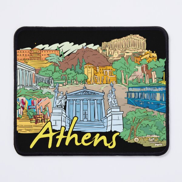 Item preview, Athens Skyline Sketch designed and sold by DarylWelsh2024.