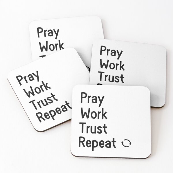 Item preview, Pray Work Trust Repeat - Black designed and sold by BumbleChynxBee.