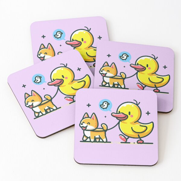 Item preview, Rubber Duck walking a dog designed and sold by StylishDesigns_ByJohn.