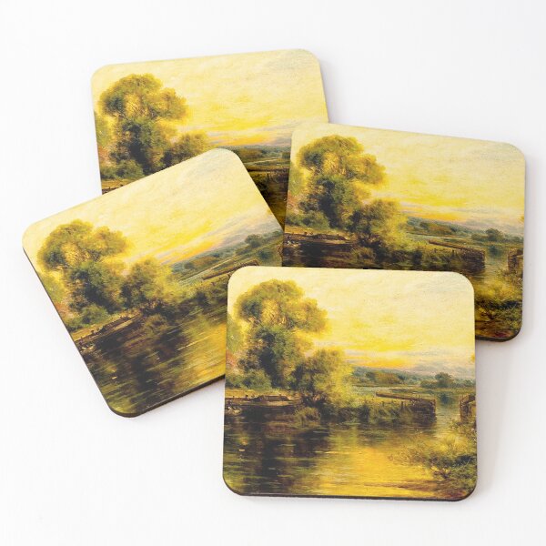 Item preview, Sunset River Landscape designed and sold by tomorrowsart.