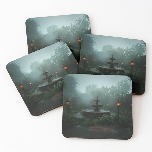 Item preview, Large fountain in a dark garden designed and sold by Marie Colençon.