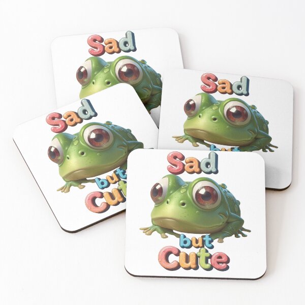Item preview, SAD but CUTE – Adorable Big-Eyed Frog designed and sold by AleksKos.