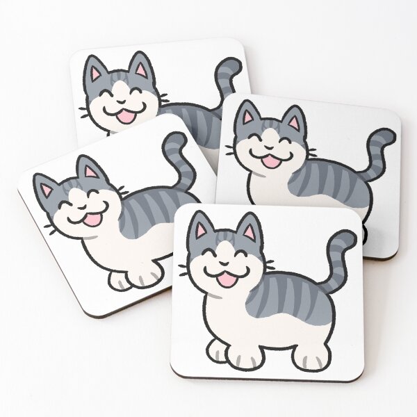Item preview, Silly Blue and White Bicolor Mackeral Tabby Cat designed and sold by ZorriSparkles.