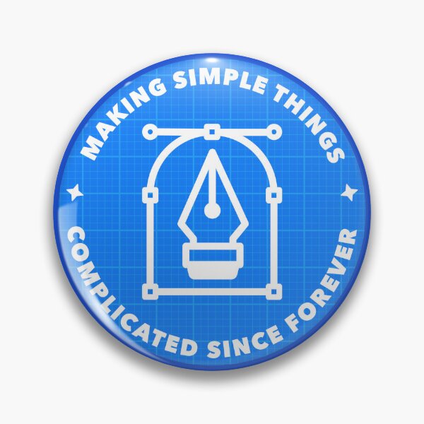 Item preview, Illustrator pen tool design emblem blue designed and sold by youdeen.