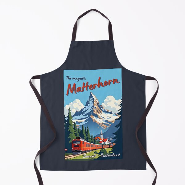 Item preview, A Vintage Travel Illustration of Matterhorn Mountain - Zermatt - Switzerland designed and sold by GoodOldVintage.