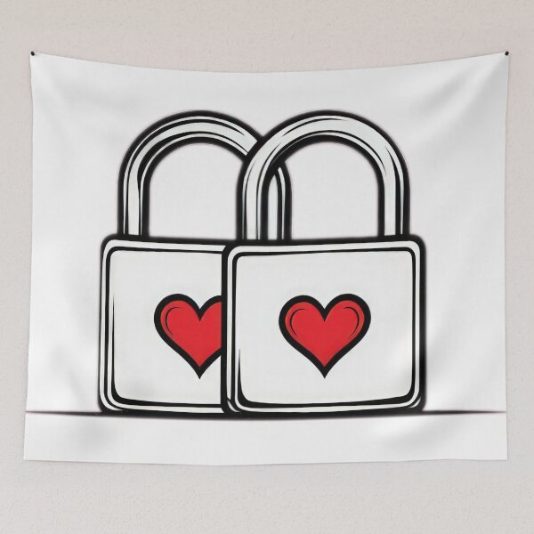 Item preview, Valentines Day heart padlocks,valentine heart,valentine art,valentine design designed and sold by Expressions-Sel.
