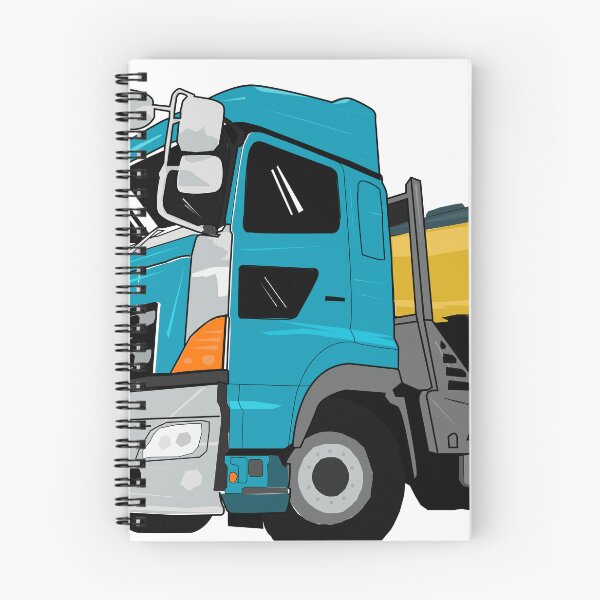 Item preview, blue heavy equipment truck designed and sold by Beeza Art Shop.