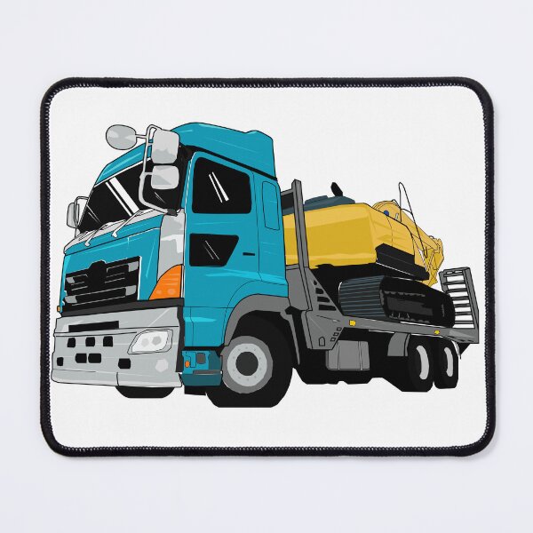 Item preview, blue heavy equipment truck designed and sold by Beeza Art Shop.