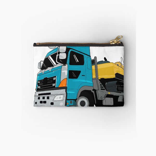 Item preview, blue heavy equipment truck designed and sold by Beeza Art Shop.