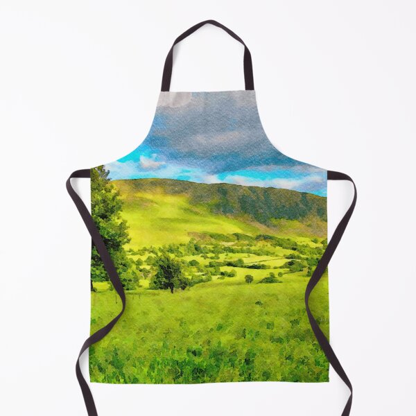 Item preview, Watercolor landscape of the Lake District with rolling hills and greenery designed and sold by GestaltImagery.