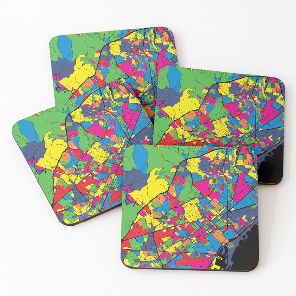 Item preview, Barcelona City Map Pop Art Travel Poster designed and sold by Stadify.