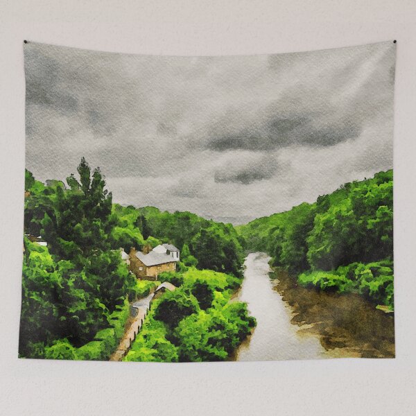 Item preview, Scenic watercolor of the River Severn in the West Midlands, Englland designed and sold by GestaltImagery.