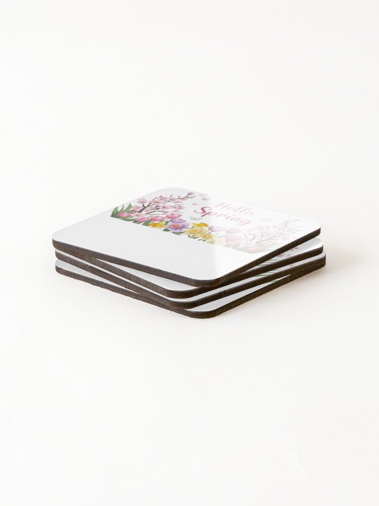 Thumbnail 4 of 5, Coasters (Set of 4), Hello Spring - Spring Equinox Design designed and sold by ladyeva.