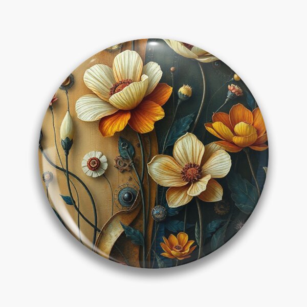 Item preview, A Beautiful Flower Garden painting inspired by Gustav Klimt designed and sold by Vintage Designs +.