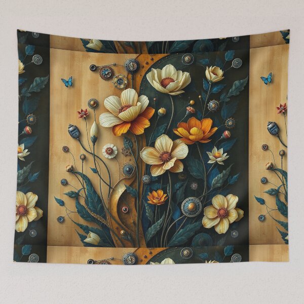 Item preview, A Beautiful Flower Garden painting inspired by Gustav Klimt designed and sold by Vintage Designs +.