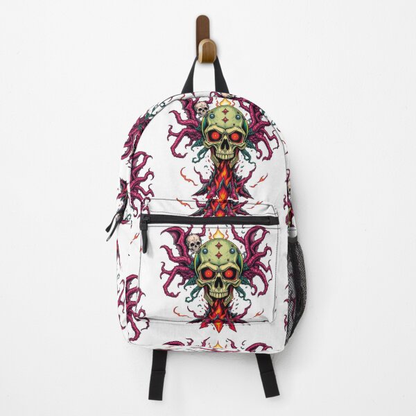 Item preview, Demonic Flaming Evil Heavy Metal Skull Graphic design illustration designed and sold by Vintage Designs +.