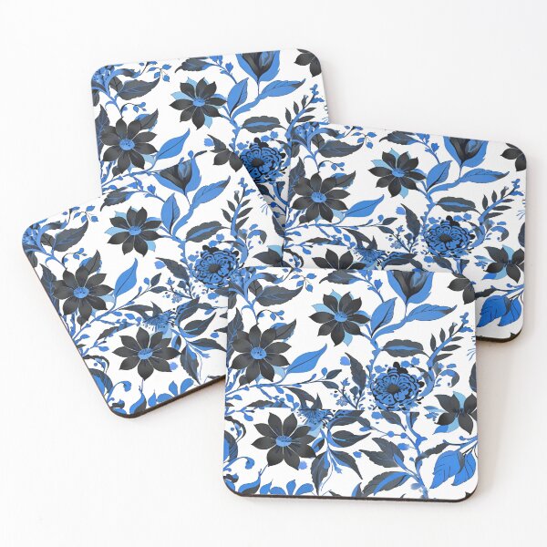 Item preview, Blue and Black Floral designed and sold by elizabethdancer.