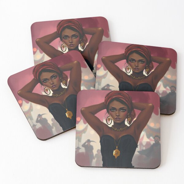 Item preview, Beautiful Romani Gypsy girl illustration designed and sold by Vintage Designs +.