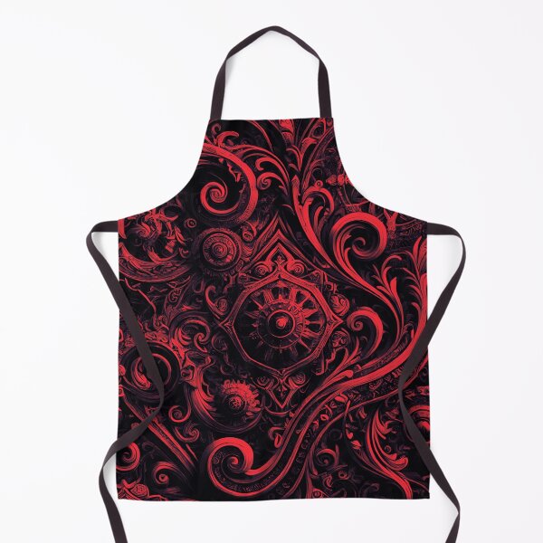 Item preview, Striking Red and Black Intricate Metal Pattern designed and sold by GrizzlyCollective.