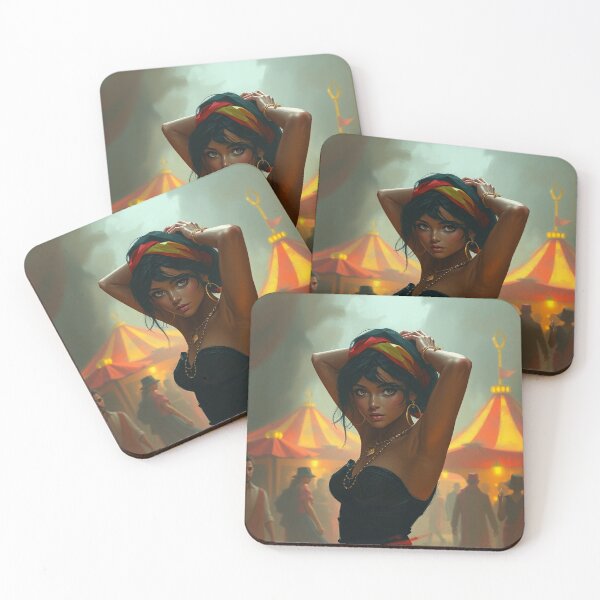 Item preview, Beautiful Romani Gypsy girl illustration designed and sold by Vintage Designs +.