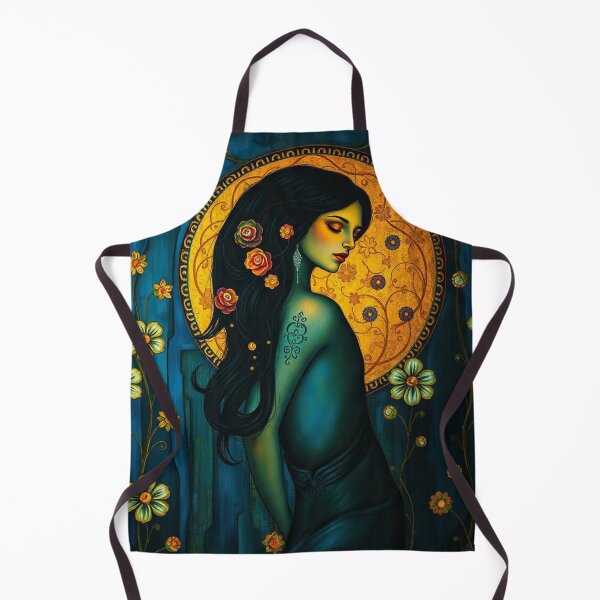 Artikelvorschau, Wunderschöne dunkelhaarige Dame Illustration inspiriert von Gustav Klimt entworfen und verkauft von Vintage Designs +.