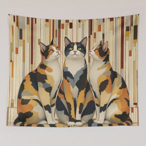 Item preview, Three Deco Cats designed and sold by HabitableMoons.
