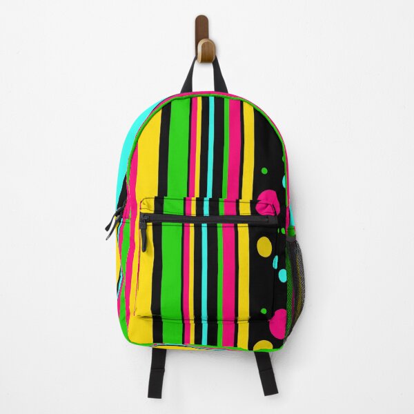 Item preview, Patrón pop de los 80 sobre negro: diseño geométrico neón retro designed and sold by uniQuin.