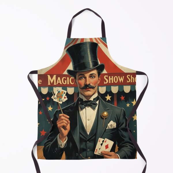 Item preview, The Magic Show rustic Magic Circus Poster with Magician in Top Hat designed and sold by Vintage Designs +.
