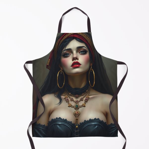 Item preview, Beautiful Romani Gypsy girl illustration designed and sold by Vintage Designs +.
