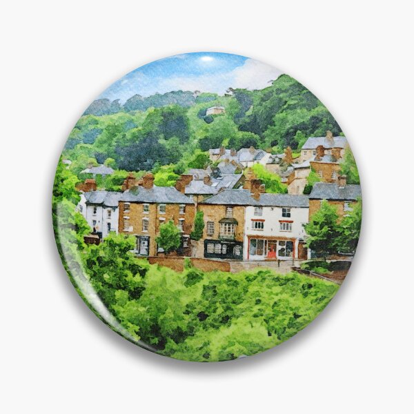 Item preview, Charming watercolor view of Ironbridge village in West Midlands,England designed and sold by GestaltImagery.