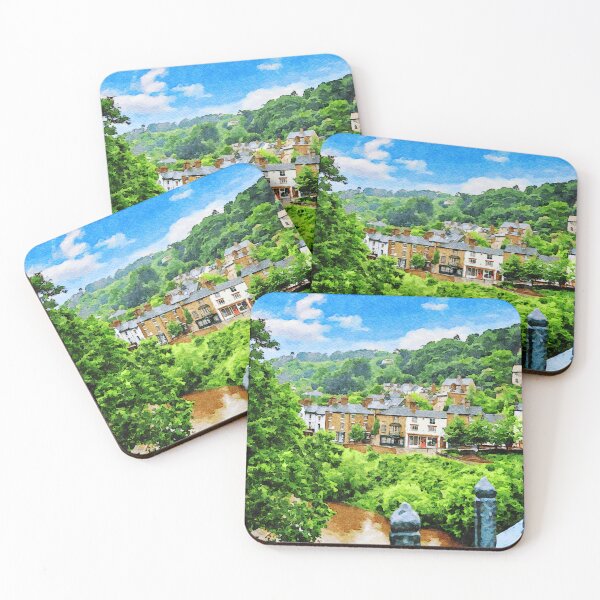 Item preview, Charming watercolor view of Ironbridge village in West Midlands,England designed and sold by GestaltImagery.