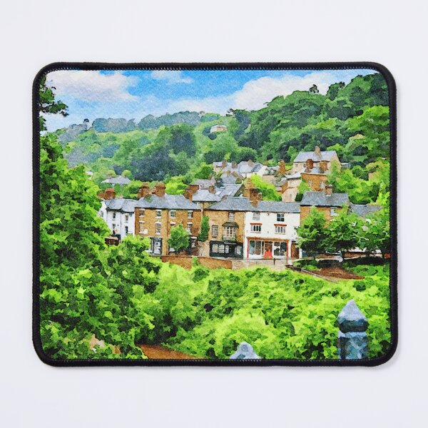 Item preview, Charming watercolor view of Ironbridge village in West Midlands,England designed and sold by GestaltImagery.