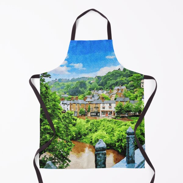 Item preview, Charming watercolor view of Ironbridge village in West Midlands,England designed and sold by GestaltImagery.