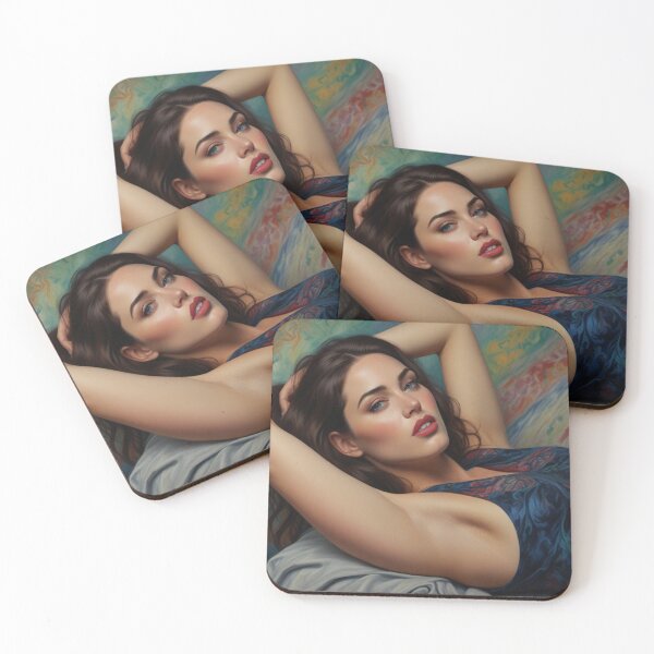 Item preview, Beautiful Woman lying vintage style expressionistic art designed and sold by Vintage Designs +.