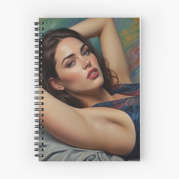 Item preview, Beautiful Woman lying vintage style expressionistic art designed and sold by Vintage Designs +.