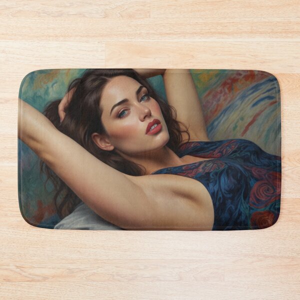Item preview, Beautiful Woman lying vintage style expressionistic art designed and sold by Vintage Designs +.