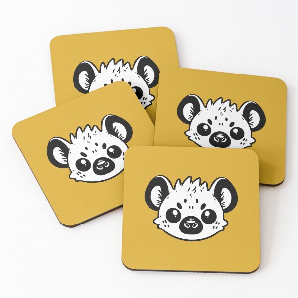 Item preview, Adorable Hand-Drawn Hyena Illustration – Minimalist Black-Line Animal Art designed and sold by happyartworks.