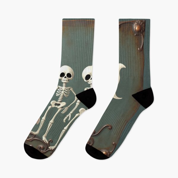 Item preview, Cute Halloween skeletons and ghosts Gothic goth illustration art designed and sold by Vintage Designs +.