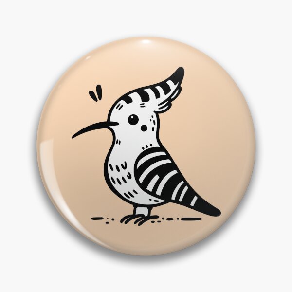 Item preview, Minimalist Hand-Drawn Hoopoe Bird Art – Cute Black-Line Illustration for Nature Lovers and Kids designed and sold by happyartworks.