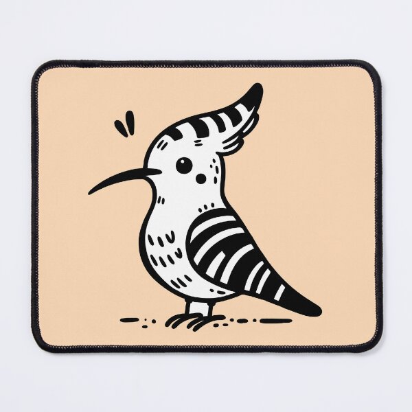 Item preview, Minimalist Hand-Drawn Hoopoe Bird Art – Cute Black-Line Illustration for Nature Lovers and Kids designed and sold by happyartworks.