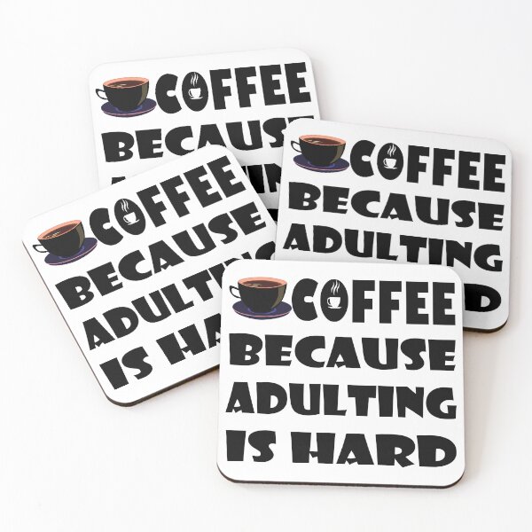Artikelvorschau, Kaffee, weil Erwachsenwerden schwer ist entworfen und verkauft von SAIDDIA.