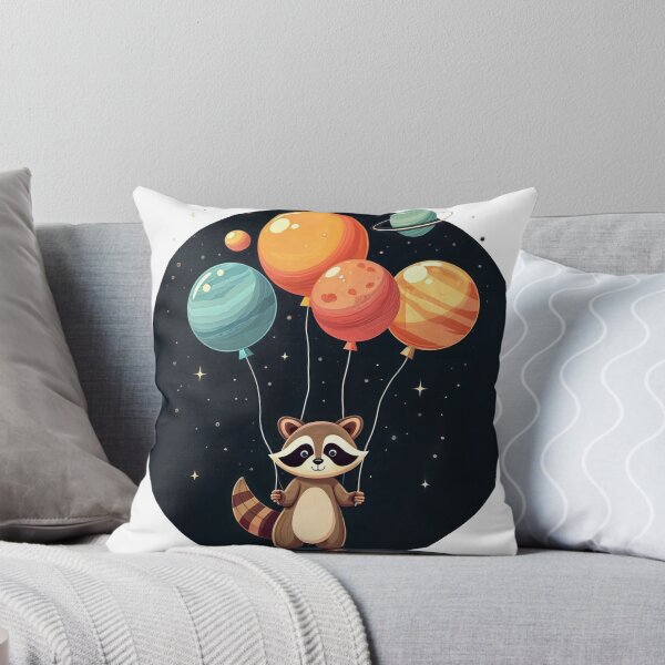 Item preview, T-Shirt Design Trending: RACCOON WITH BALLOONS  designed and sold by ForeverPrintsOK.
