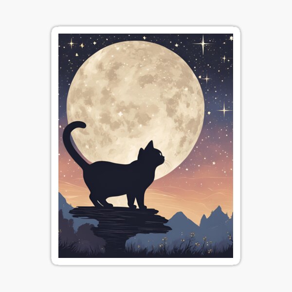 Item preview, Cat Star Gazing designed and sold by HELLO TIGER.