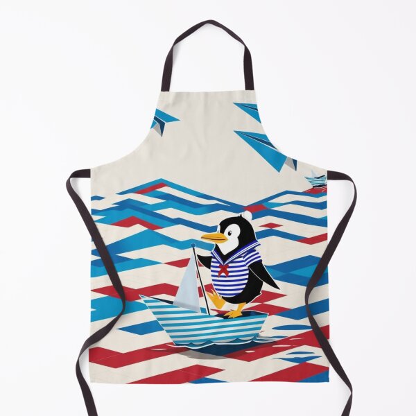 Item preview, Adventurous Penguin Sailing on Paper Waves designed and sold by glowarya.