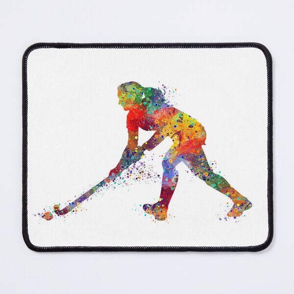 Item preview, Girl Field Hockey Player Colorful Watercolor designed and sold by LotusGifts.