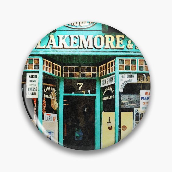 Item preview, Charming vintage grocery store facade with nostalgic signage designed and sold by GestaltImagery.