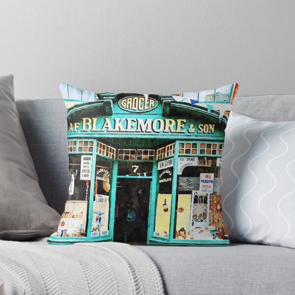 Item preview, Charming vintage grocery store facade with nostalgic signage designed and sold by GestaltImagery.