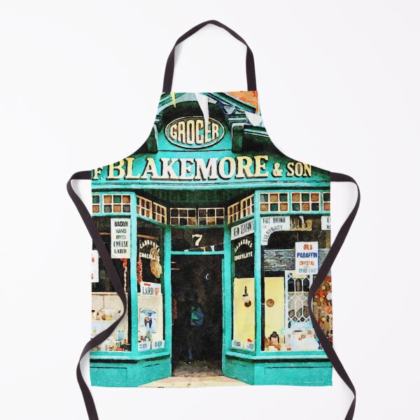 Item preview, Charming vintage grocery store facade with nostalgic signage designed and sold by GestaltImagery.